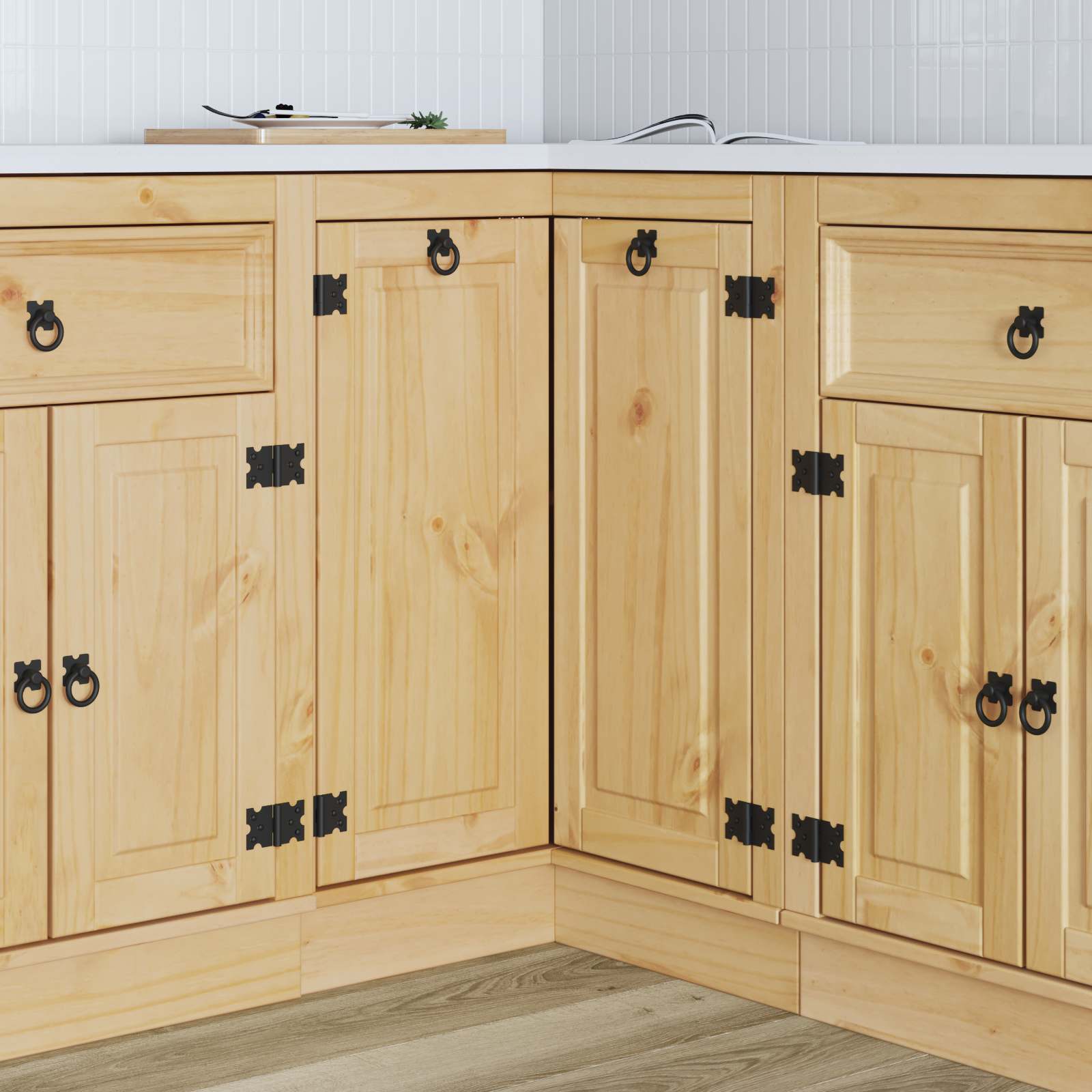 Schrank SKI Honigbraun 60 x 46 x 81,5 cm Massives Kiefernholz