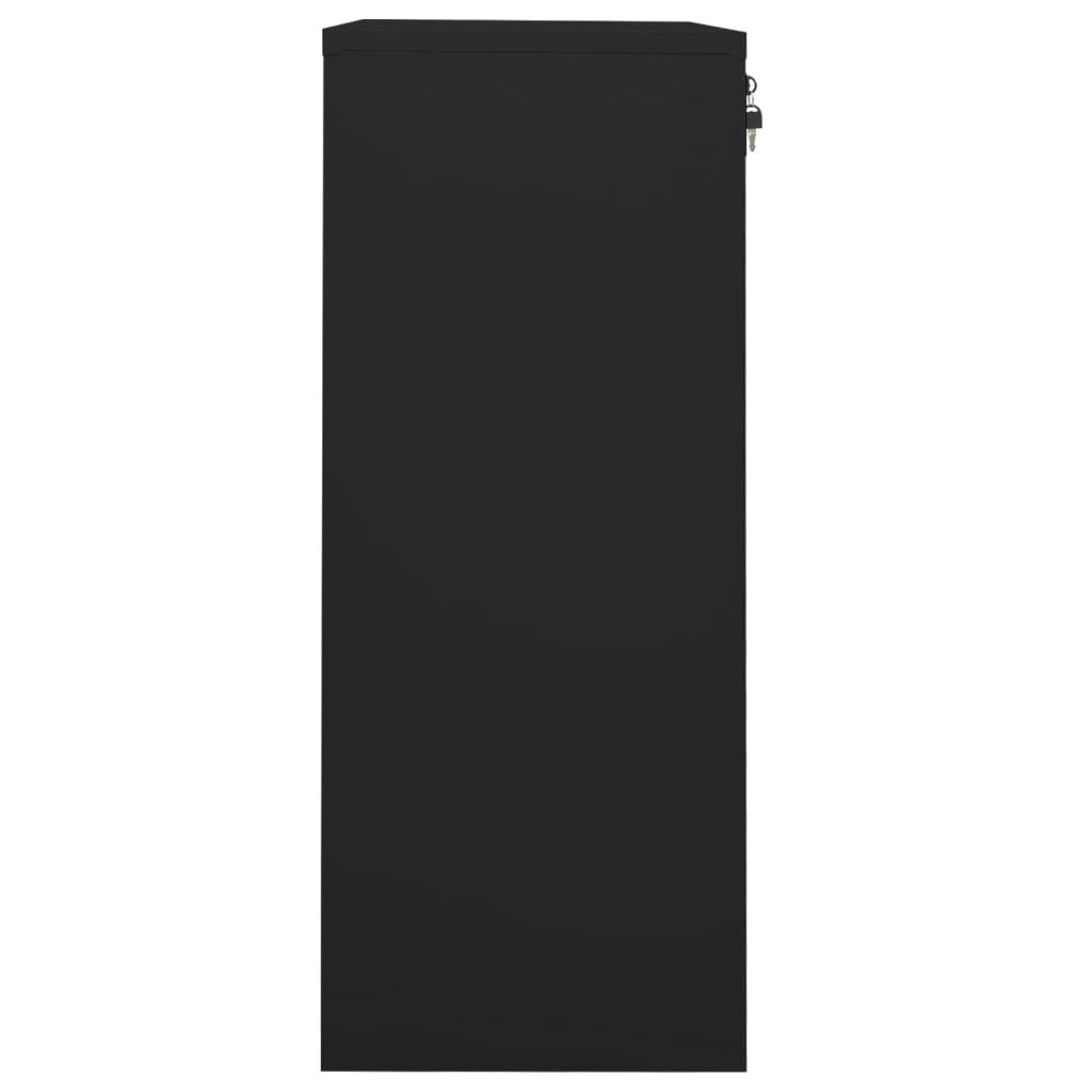 Büroschrank mit Pflanzkasten Anthrazit 90x40x125 cm Stahl