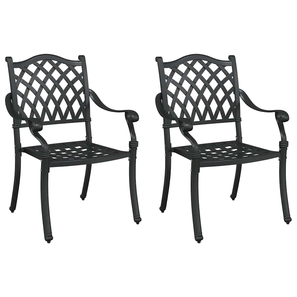Gartenstuhl 2 pcs Bronze 56 x 55 x 92,5cm Aluminium