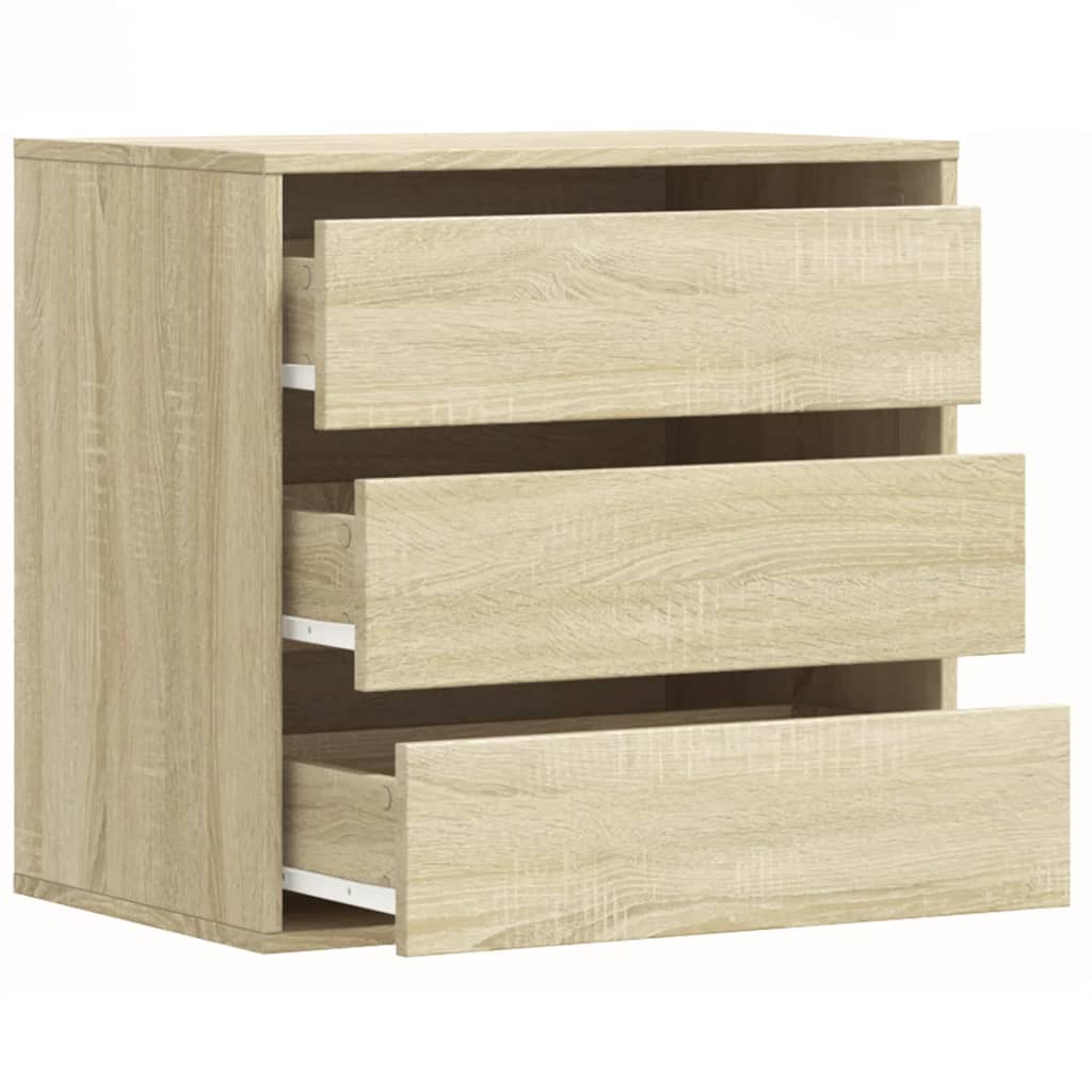 Schubladenschrank Schwarz Eichen-Optik 41 x 40 x 58 cm