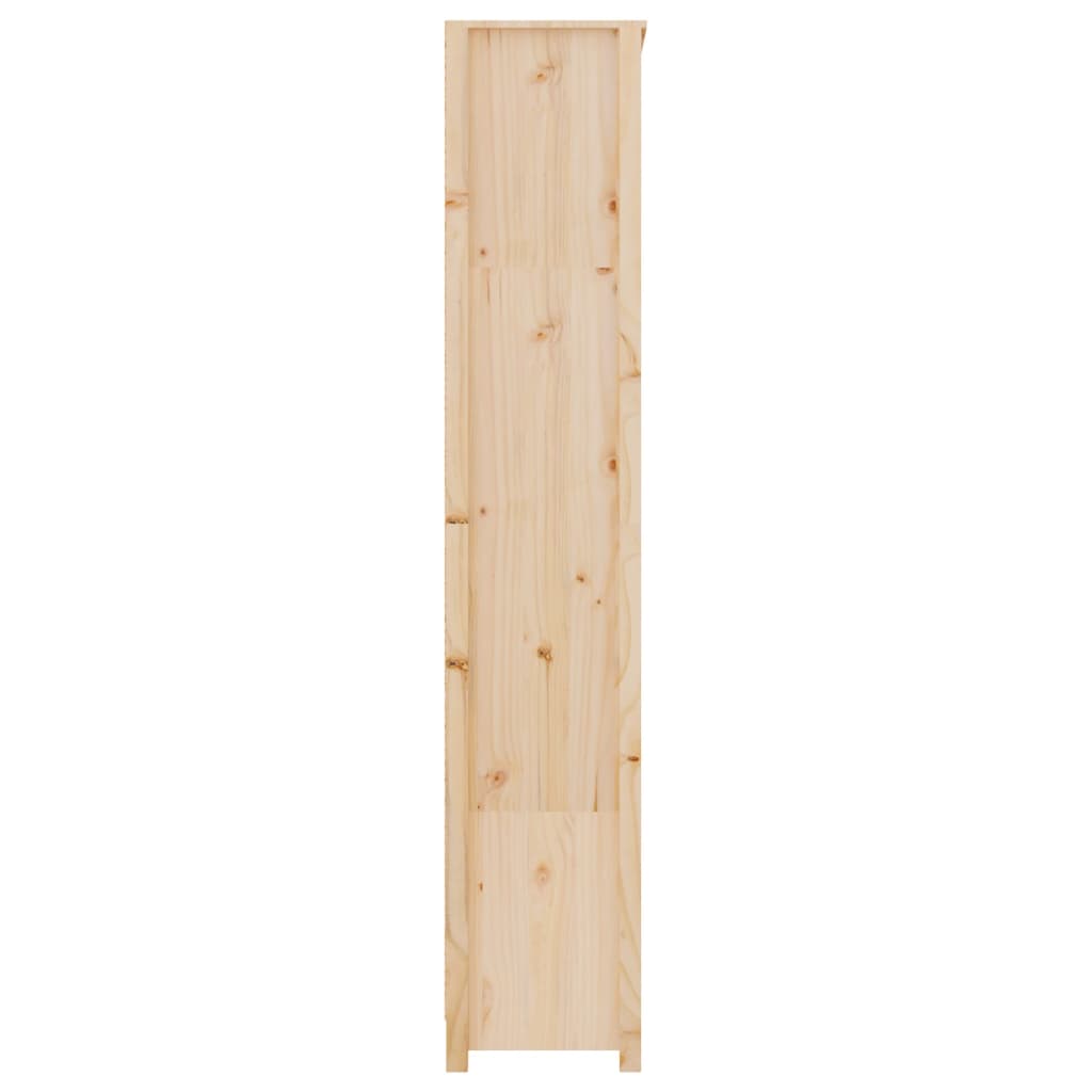Bücherregal Grau 80x35x68 cm Massivholz Kiefer