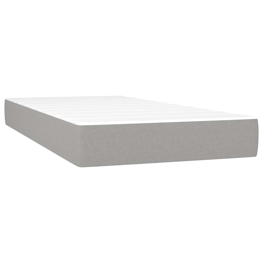Taschenfederkernmatratze Mittel Hellgrau 80x200x20 cm Stoff