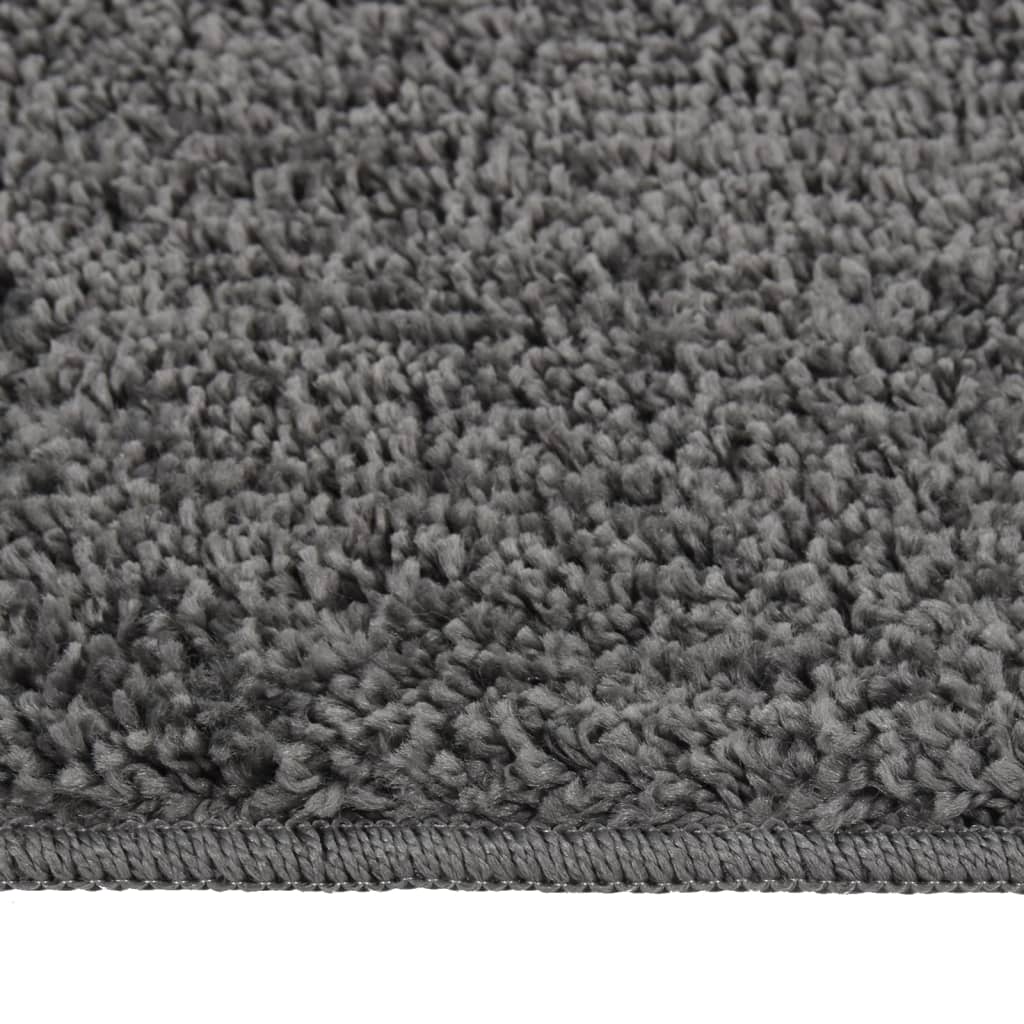 Anti-Rutsch Shaggy Teppich Dunkelgrau 200 x 200 cm PP