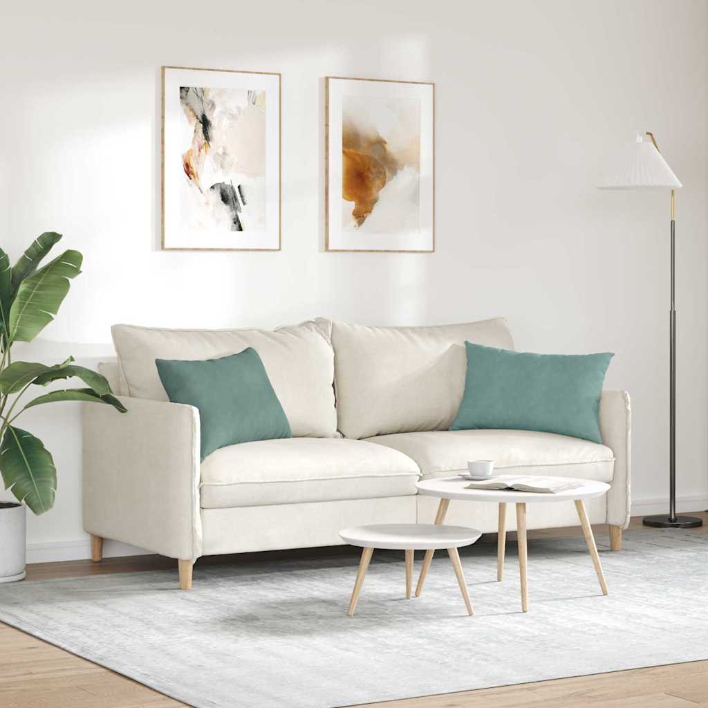 Sofakissen 2 Stück Blau 50 x 30 cm Cordstoff