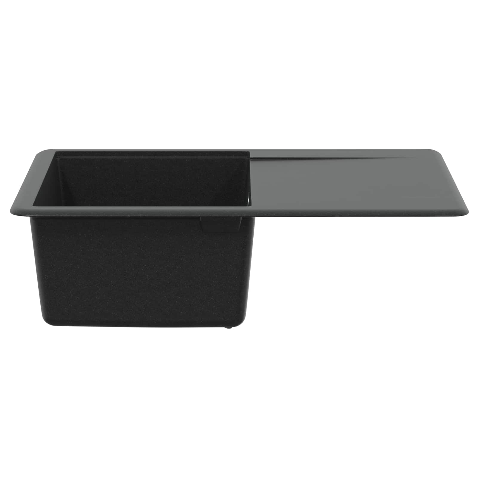Waschbecken Schwarz 470 x 440 mm Granit