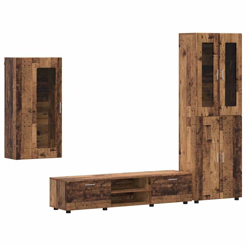 Highboard mit Regal FLORIN Weiß 60 x 35 x 182 cm Holzwerkstoff