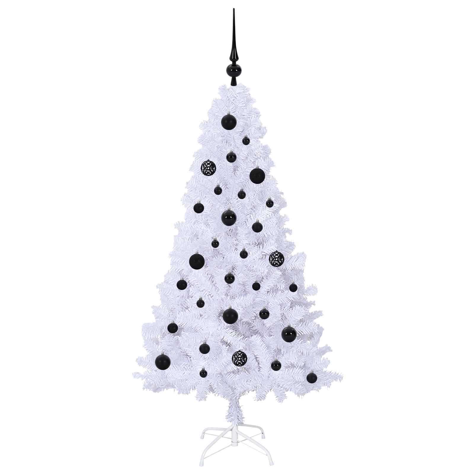 Künstlicher Weihnachtsbaum Weiß 120 cm PVC und Stahl