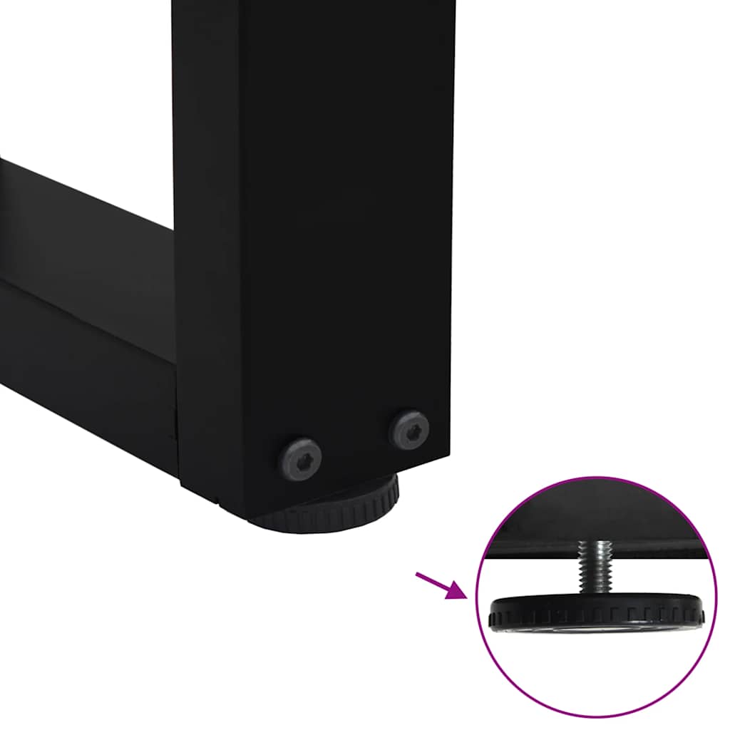 Couchtischbeine V-Form 2 Stück Schwarz 30x(30-31,3) cm Stahl