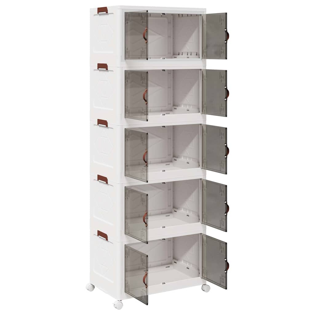 Aufbewahrungsbox mit Rädern Stapelbar 28 L 48,5x29,5x33 cm