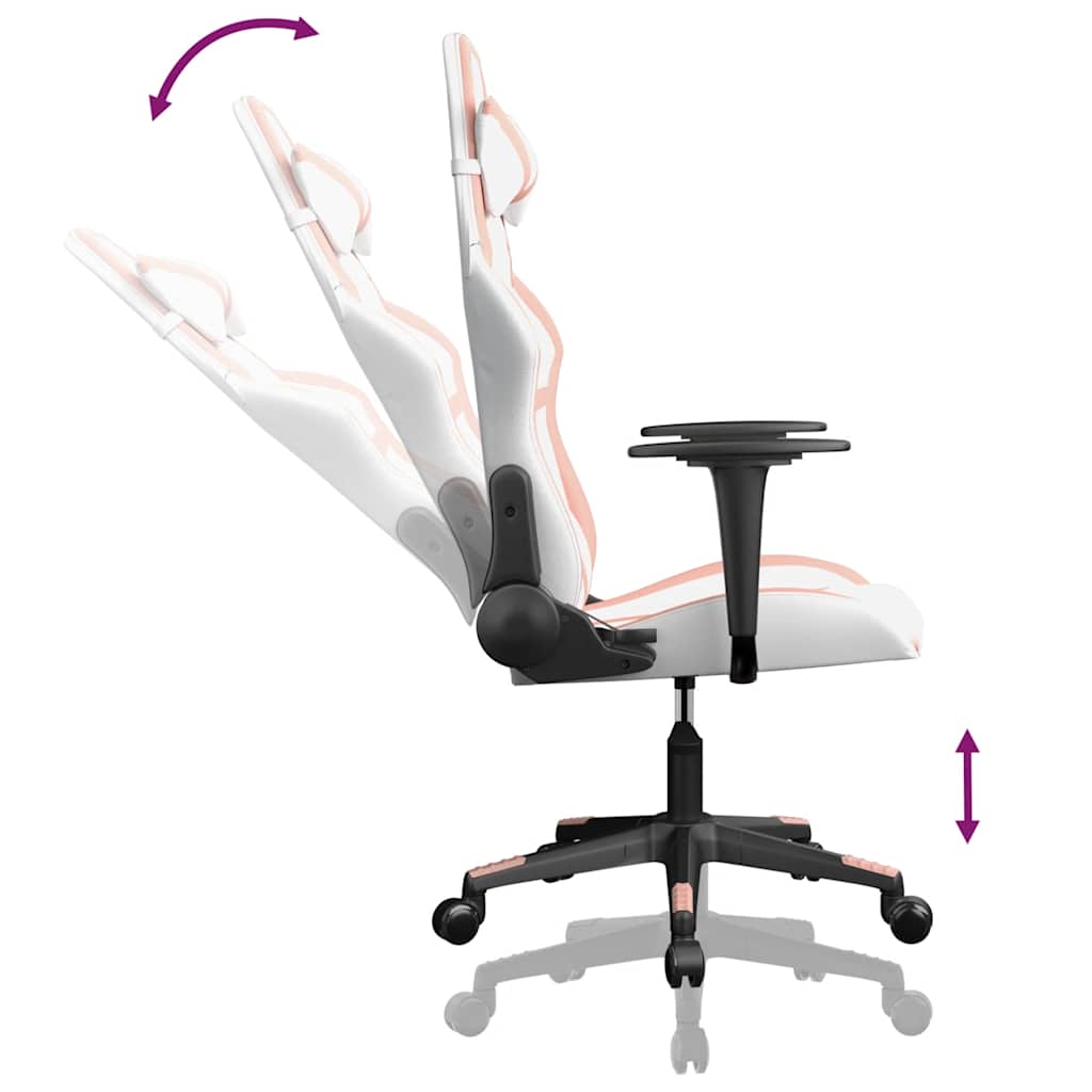 Gaming-Stuhl mit Massagefunktion Schwarz und Grün Kunstleder