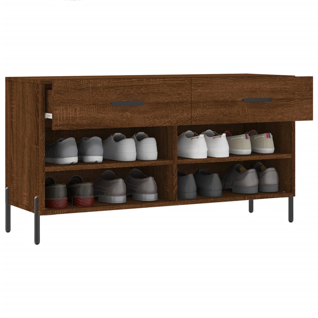 Schuhbank Weiß 102x35x55 cm Holzwerkstoff