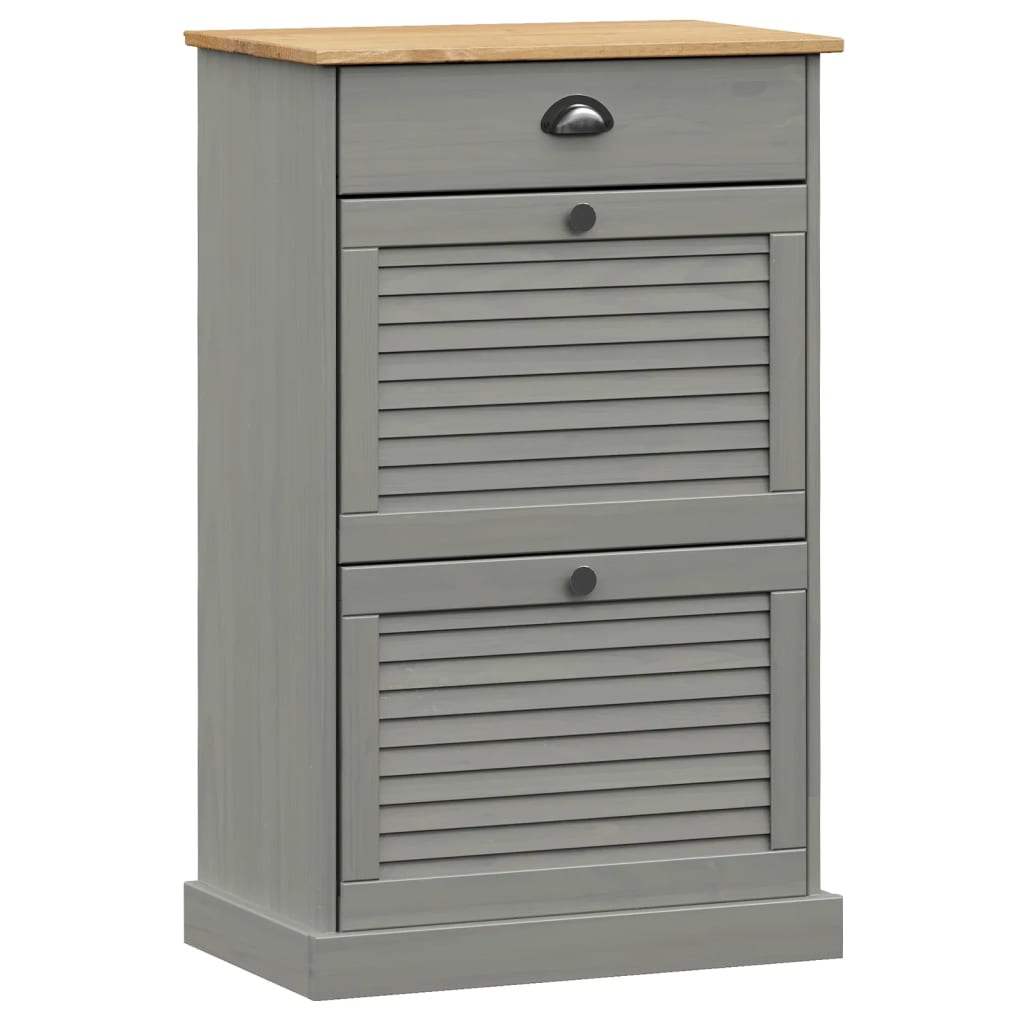 Schuhschrank VIGO 60x35x96 cm Weiß Massivholz Kiefer