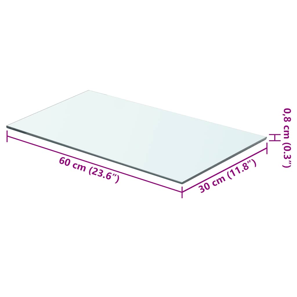 Regalboden Glas Transparent 20x12 cm