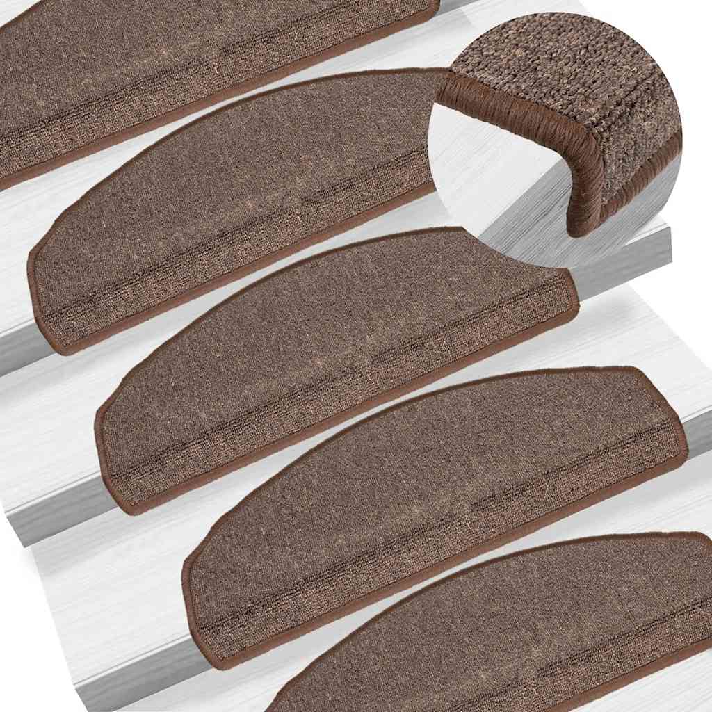 Stufenmatten 15 Stk. 56x17x3 cm Anthrazit Halbrund