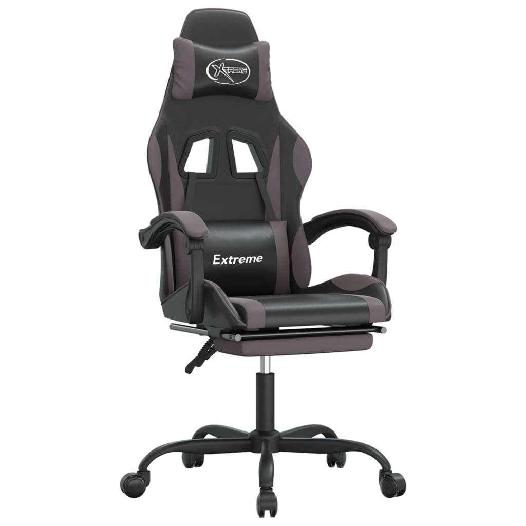 Gaming-Stuhl Drehbar Schwarz und Grün Kunstleder