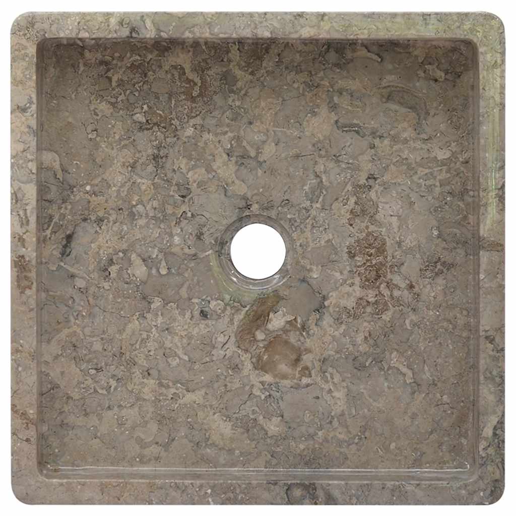 Waschbecken Creme 40x40x10 cm Marmor