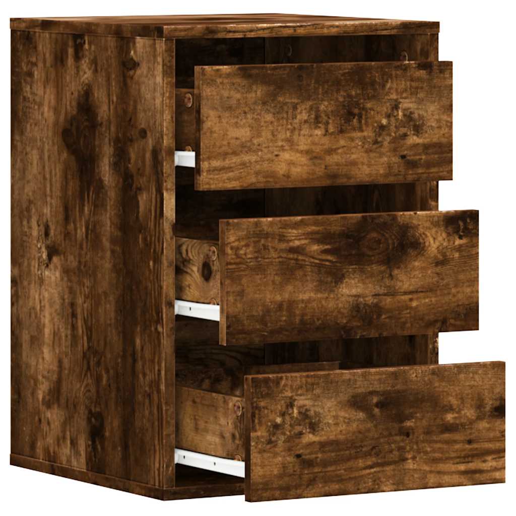 Schubladenschrank Schwarz Eichen-Optik 41 x 40 x 58 cm