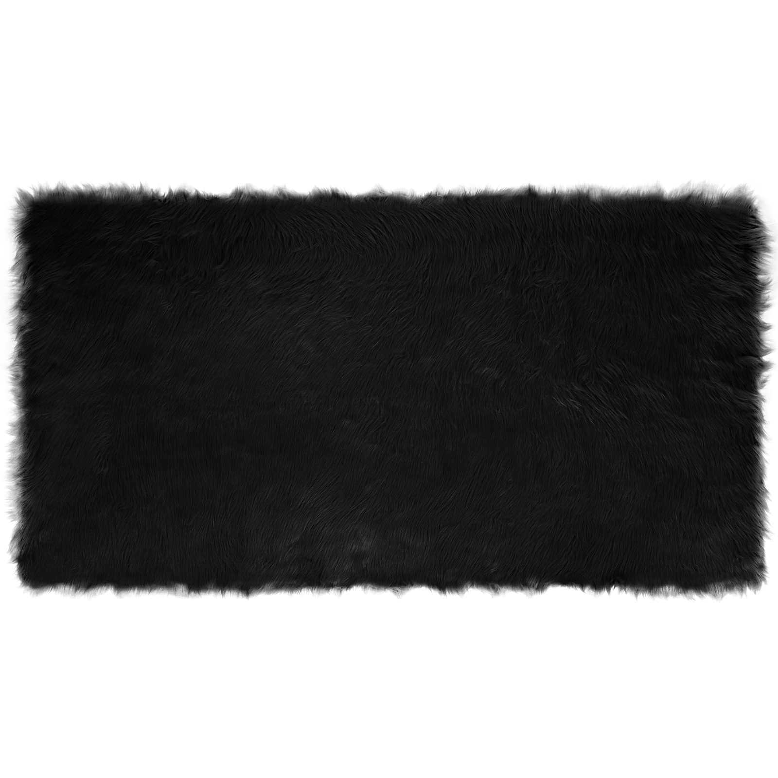 Teppich aus Kunstschaffell TAFALLA Weiß 60 x 110 cm Polyester