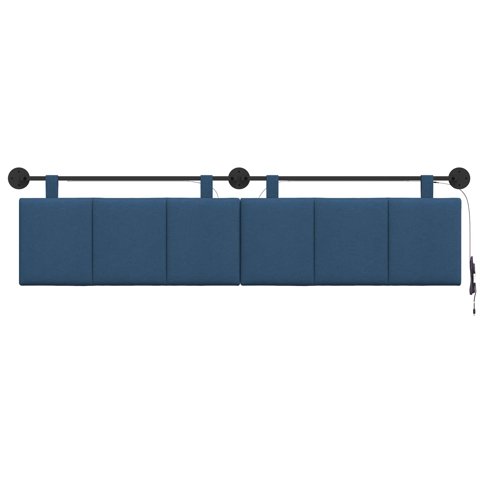 Hängendes Kopfteil Mit LED Licht Wolkengrau Stoff