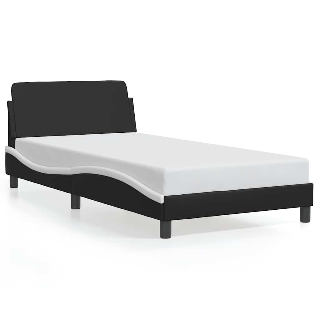 Bettgestell "Dover" Schwarz 80x200 cm Kunstleder
