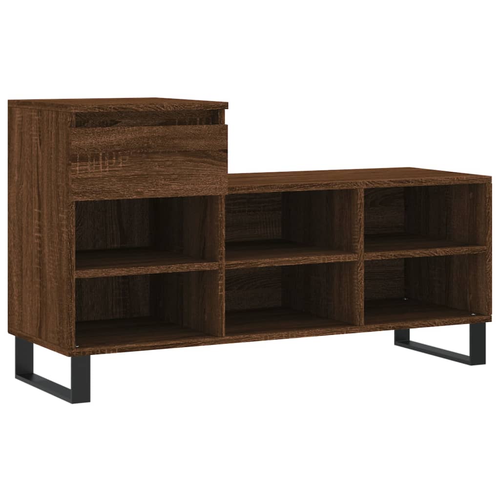 Schuhregal Grau Sonoma 102x36x60 cm Holzwerkstoff