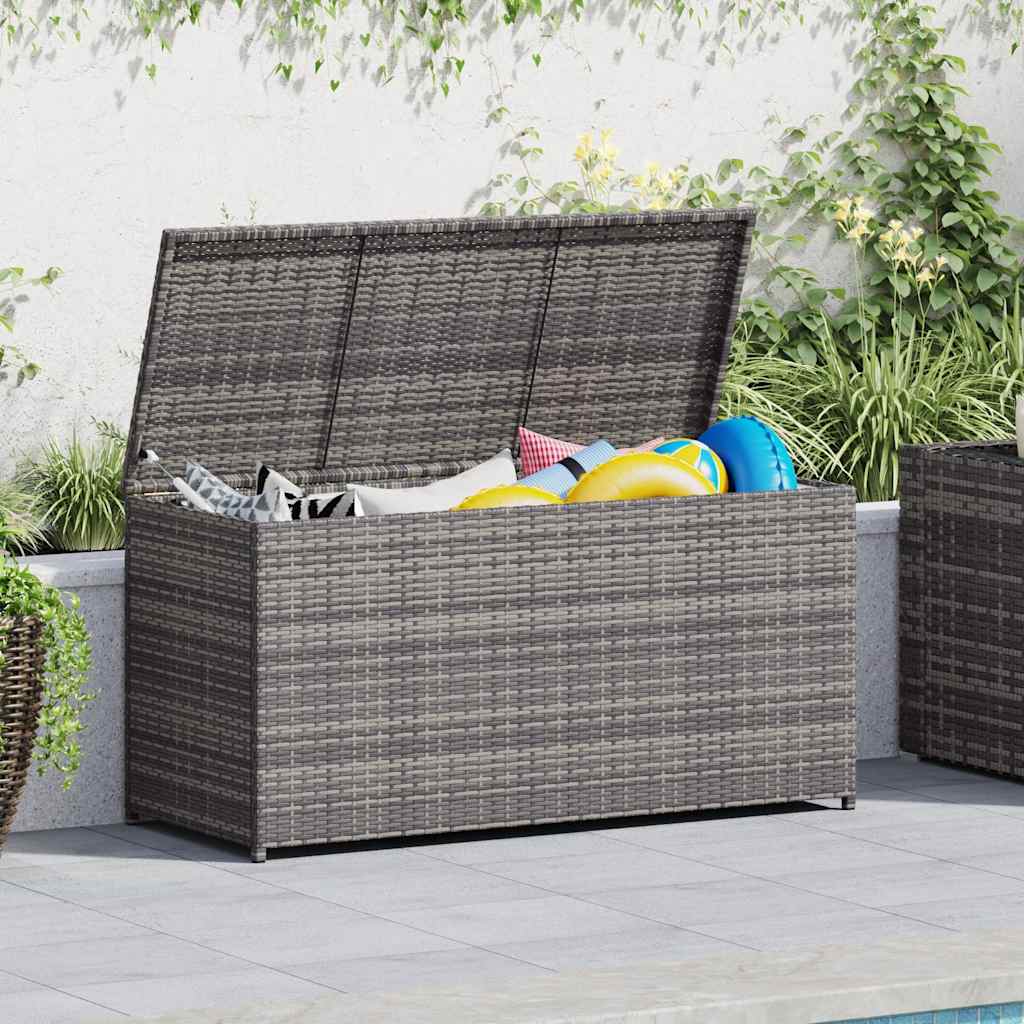 Garten-Auflagenbox Schwarz 120x50x60 cm Poly Rattan