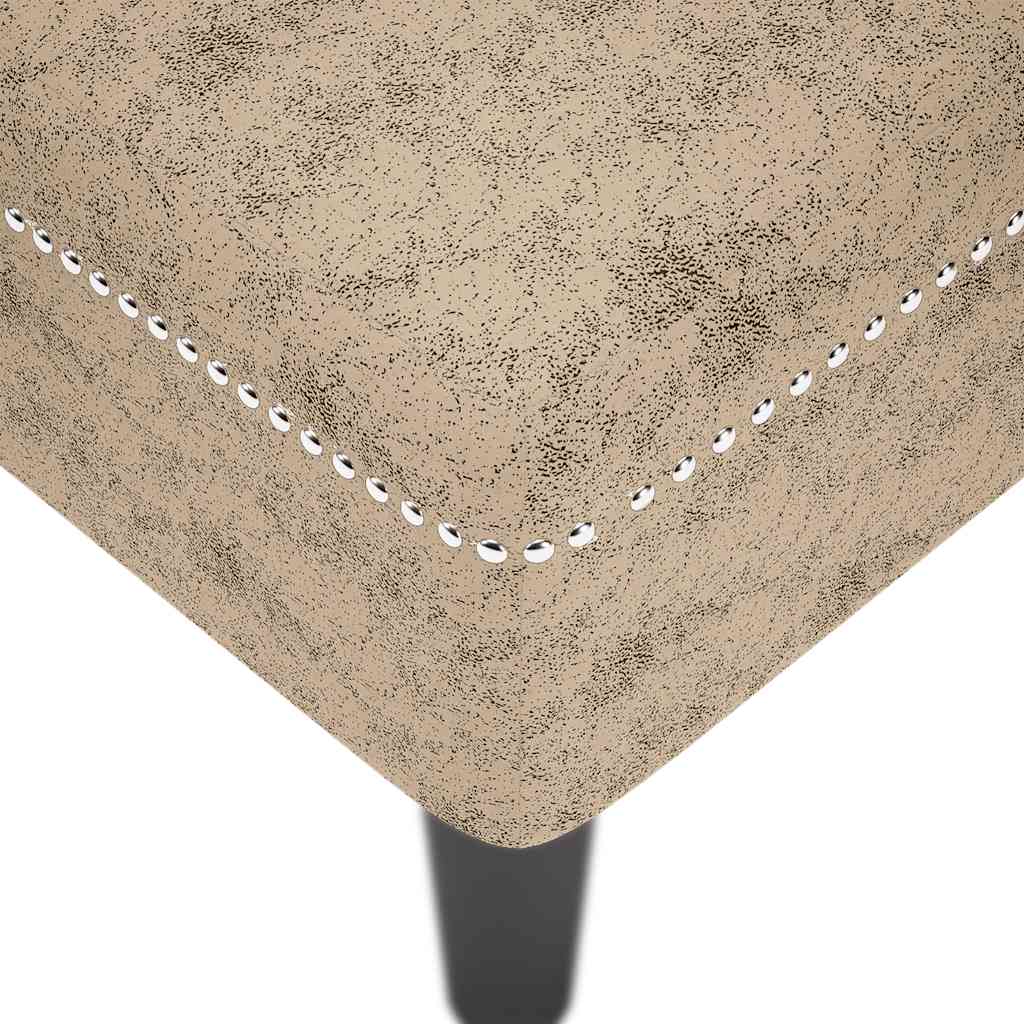 Chaiselongue mit Kissen und Rechter Armlehne Braun Kunstleder