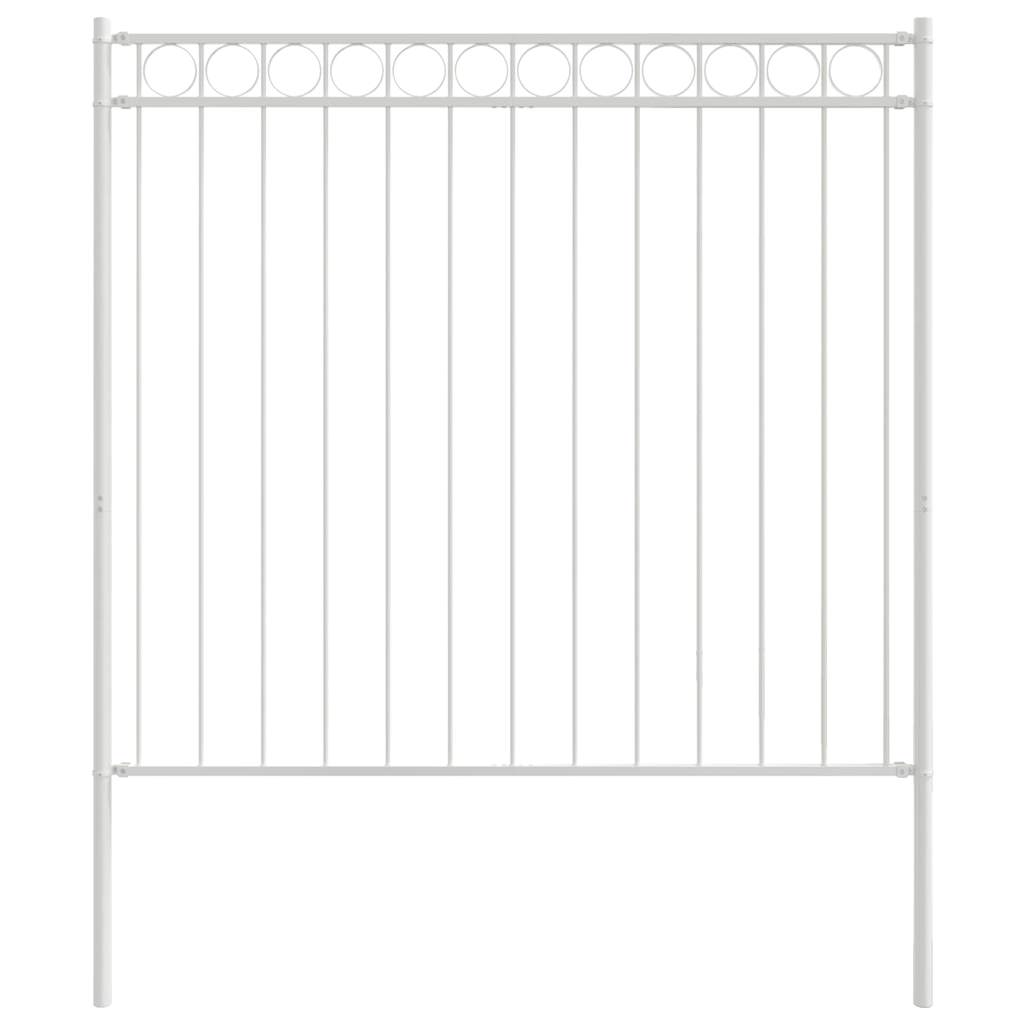 Gartenzaun ASSEN Stahl 1,7 x 0,8 m Schwarz
