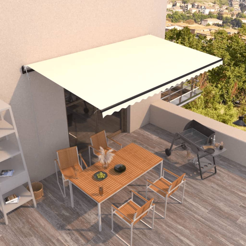 Markise Automatisch Einziehbar 350x250 cm Creme