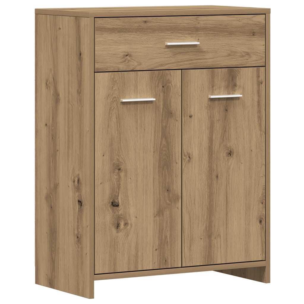 Badezimmerschrank Weiß 60x33x80 cm Holzwerkstoff
