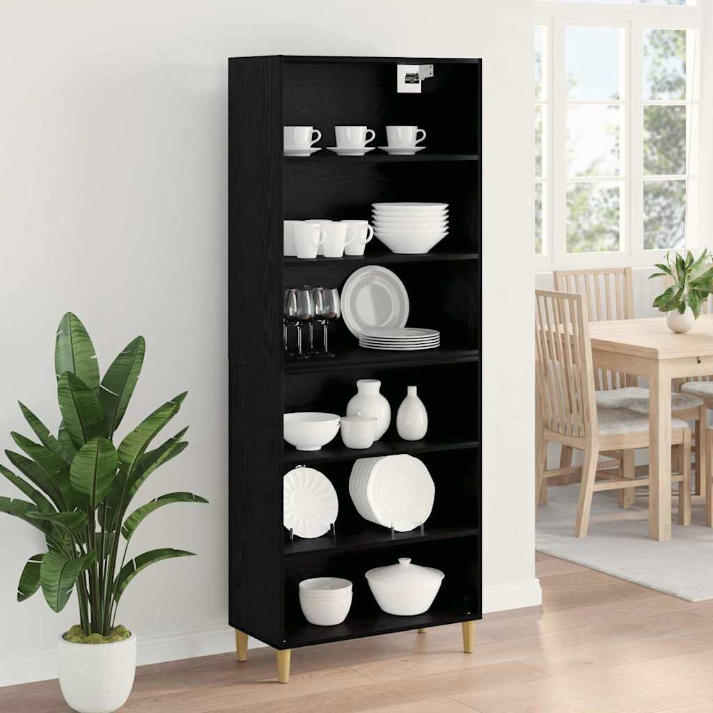 Highboard Altholz 69,5 x 32,5 x 180 cm Holzwerkstoff