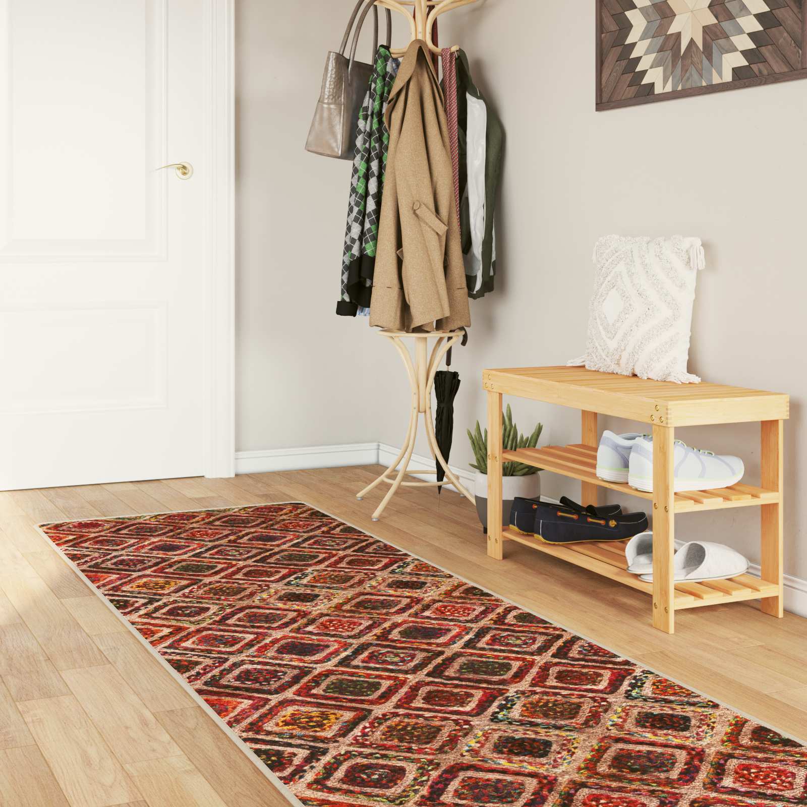 Teppich Waschbar Mehrfarbig 160x230 cm