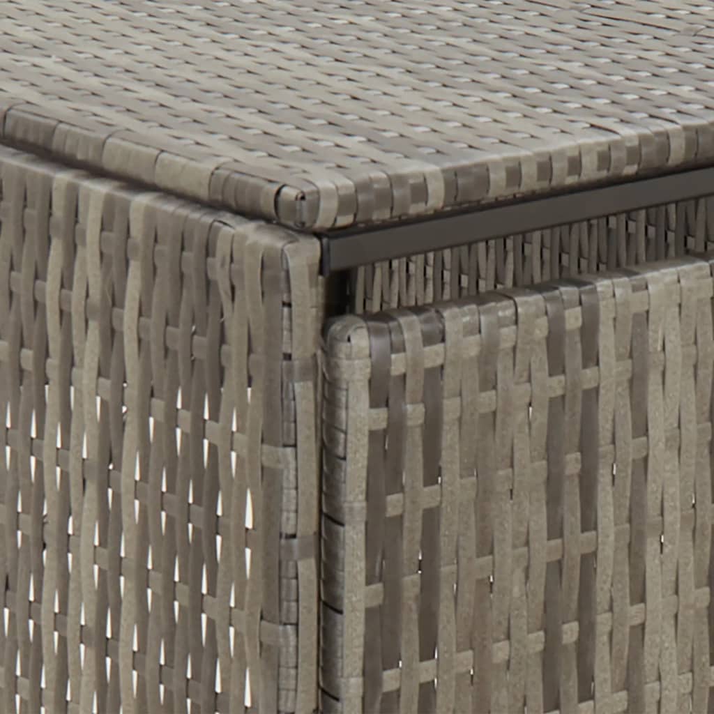 Mülltonnenbox für 1 Tonne Schwarz 70x80x117 cm Poly Rattan