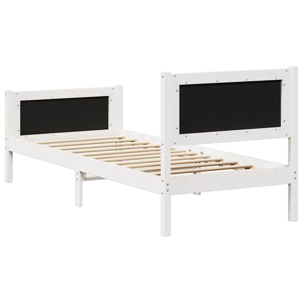 Bettgestell Braun und hellgrau 200 x 200 cm Massivholz Kiefer