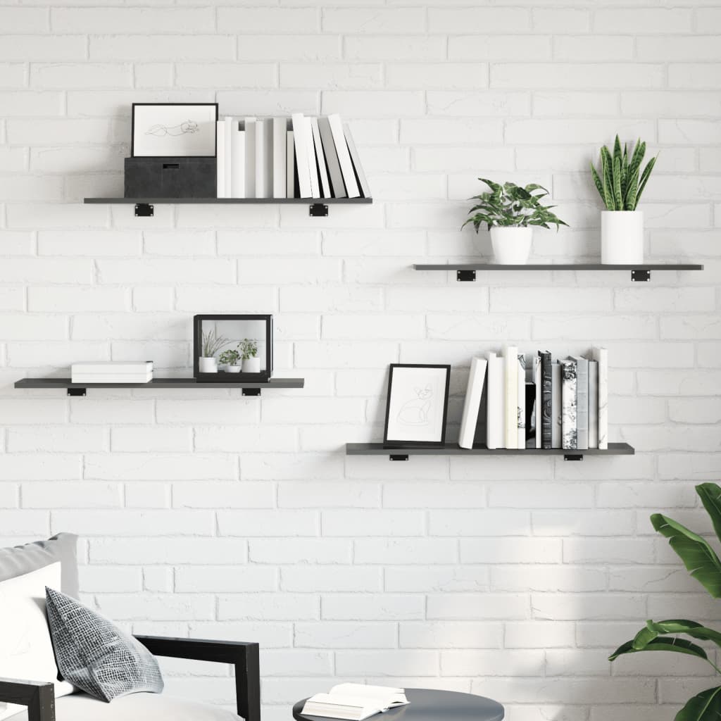 Bücherregal-Bretter 4 Stk. Weiß 40x10x1,5 cm Holzwerkstoff