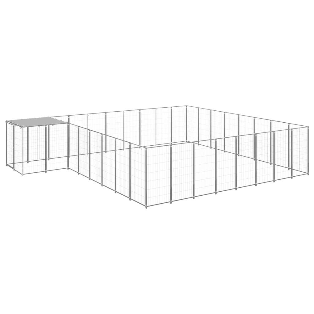Hundezwinger Schwarz 6,05 m² Stahl