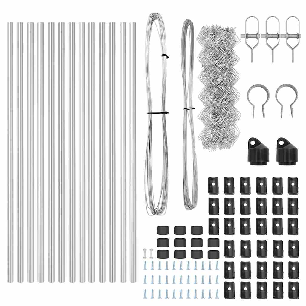 Outdoor Kettenglied-Zaun Erdfixierung 10 x 0,4 m Grün Netz