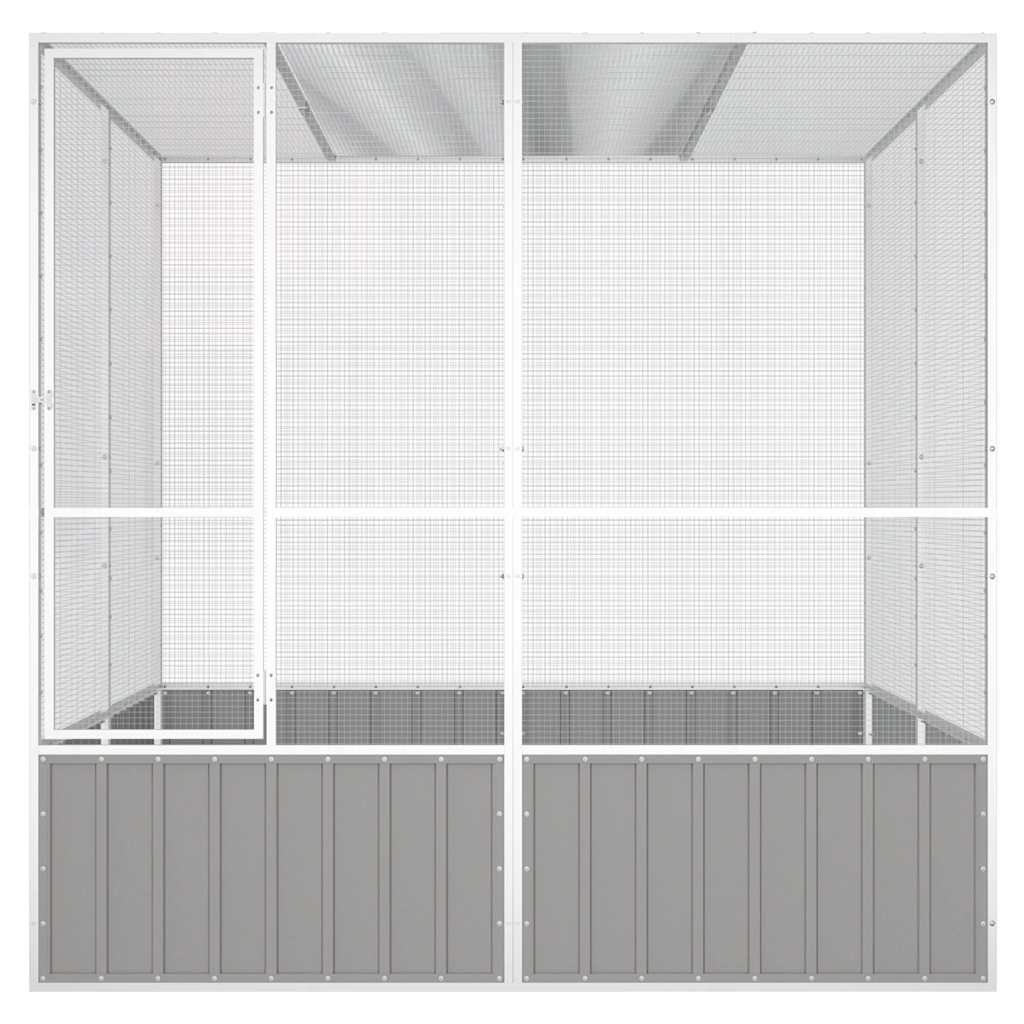 Vogelkäfig Anthrazit 111x107x211,5 cm Verzinkter Stahl