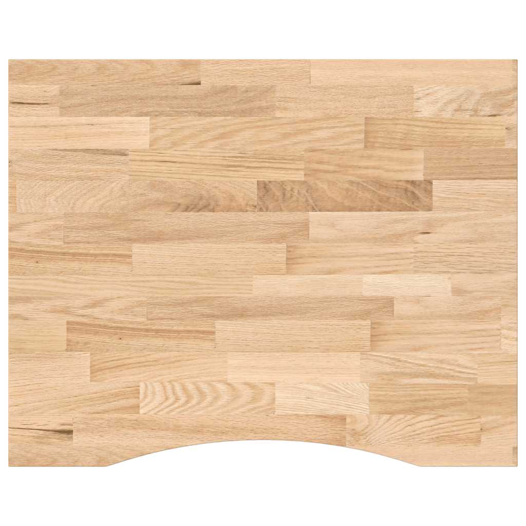 Schreibtischplatte Unbehandelt 80x50x2,5 cm Massivholz Eiche
