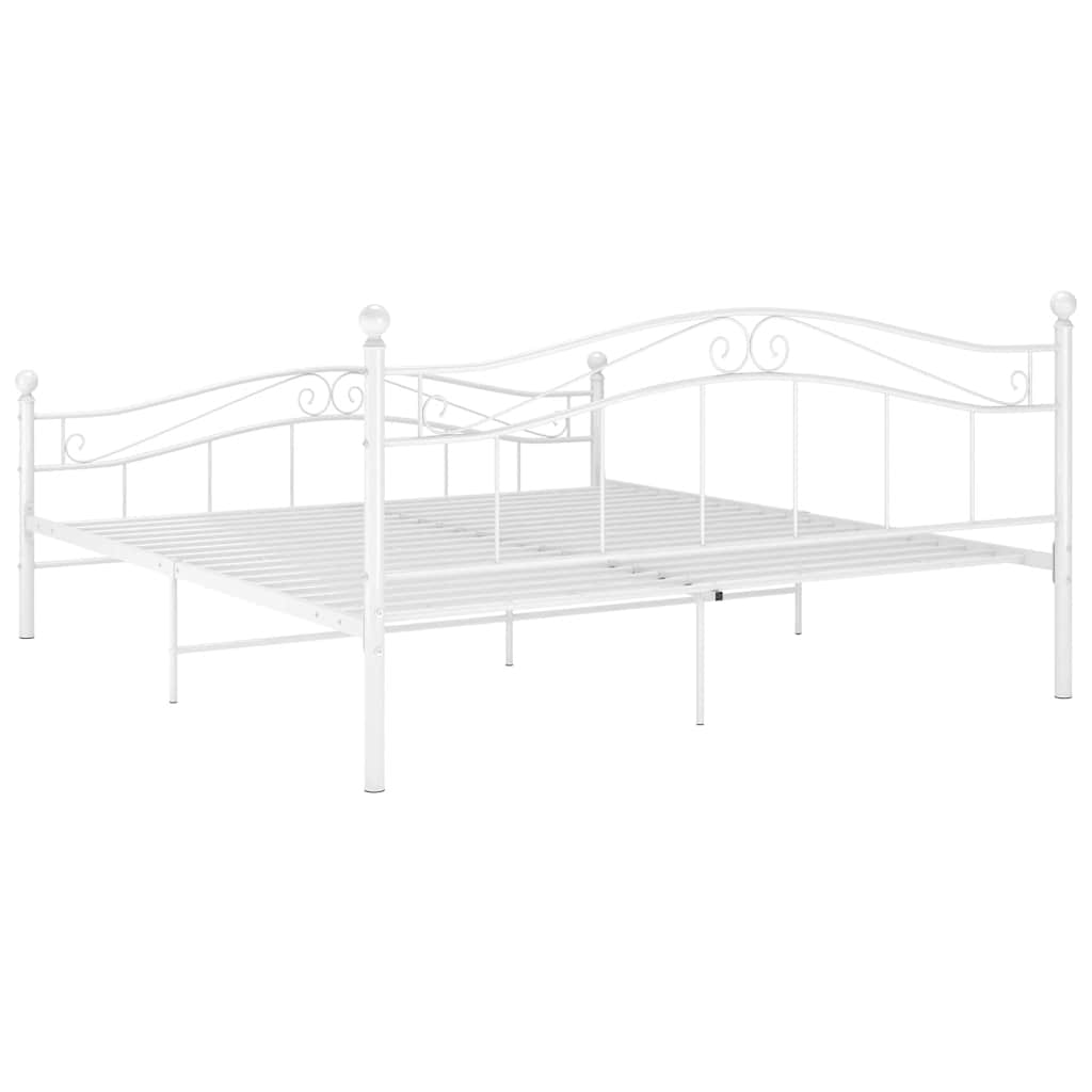 Bett Weiß Metall 120x200 cm
