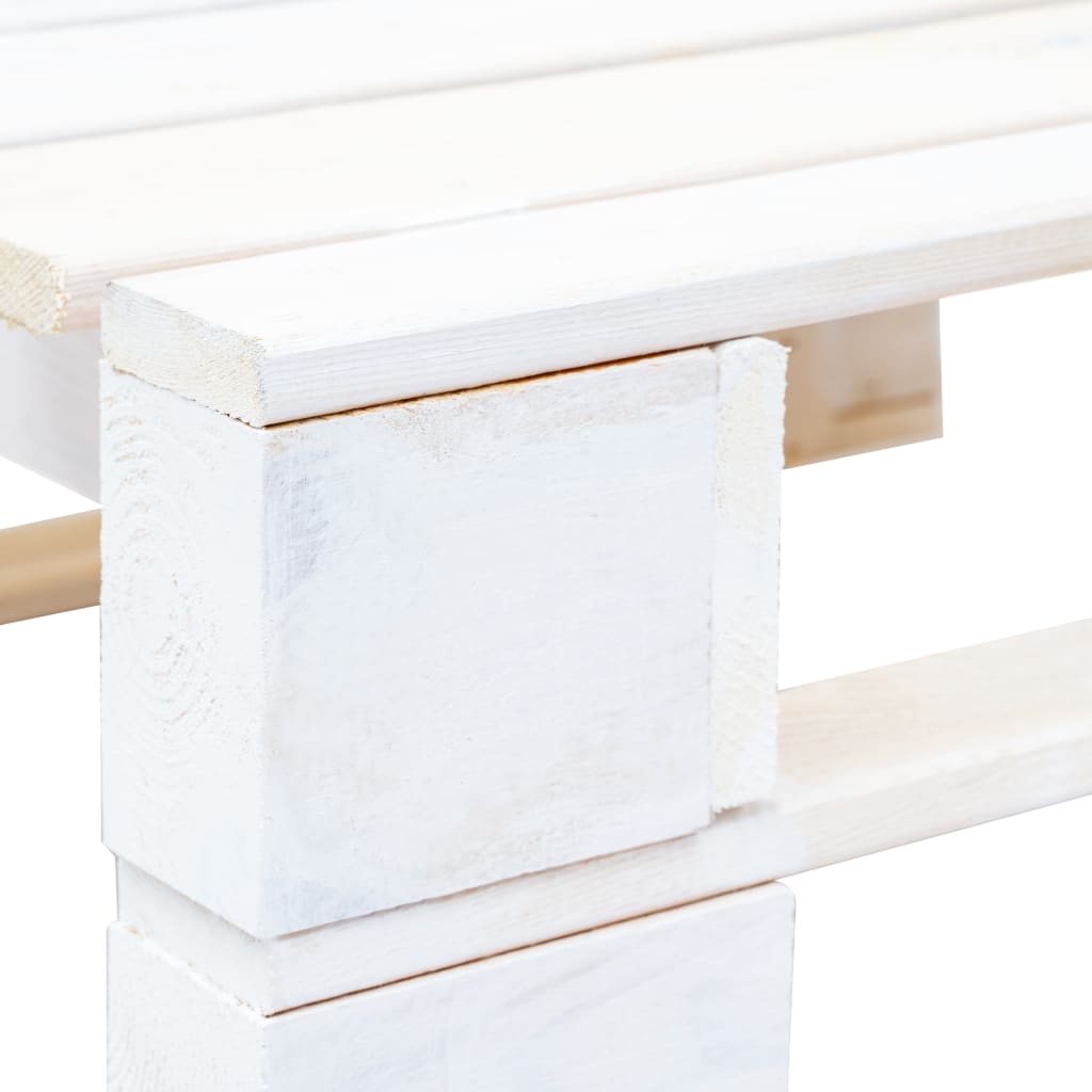 Outdoor-Ottomane Paletten Holz Grau
