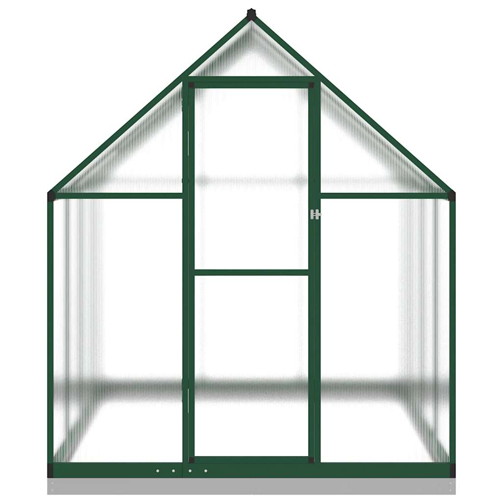 Gewächshaus mit Fundamentrahmen Silber 334x169x202cm Aluminimum