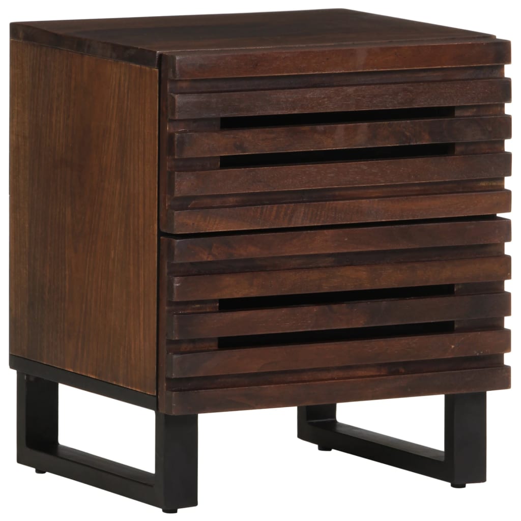Nachttisch 40x34x46 cm Raues Mangoholz