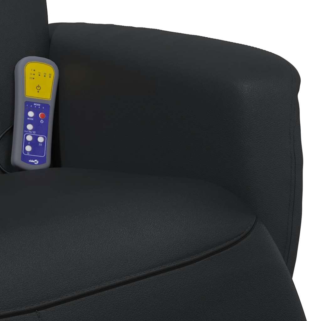 Massagesessel mit Fußteil Creme Kunstleder