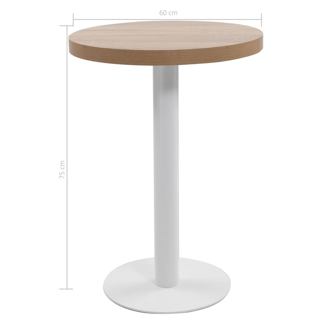Bistrotisch Hellbraun 40 cm MDF