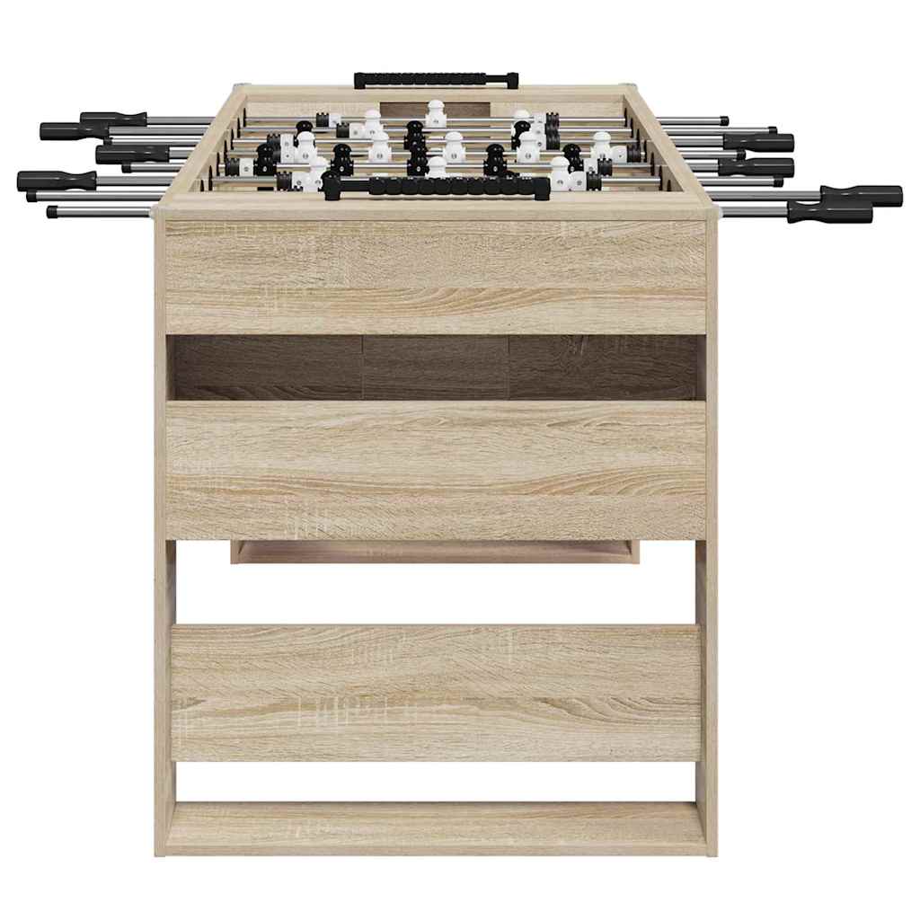 Tischfußballtisch Weiß 146,5 x 74 x 85 cm Holzwerkstoff