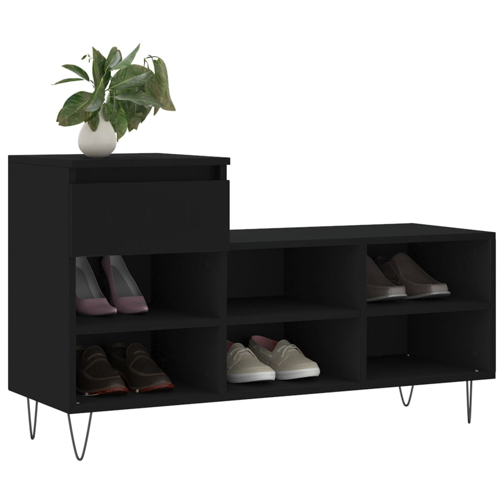 Schuhregal Weiß 102x36x60 cm Holzwerkstoff