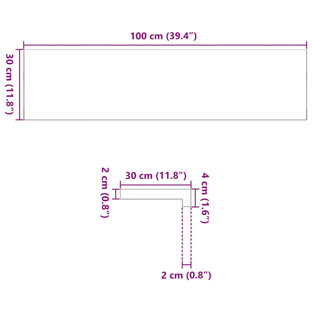 Treppenstufen 4 Stk. Unbehandelt 70x25x2 cm Massivholz Eiche