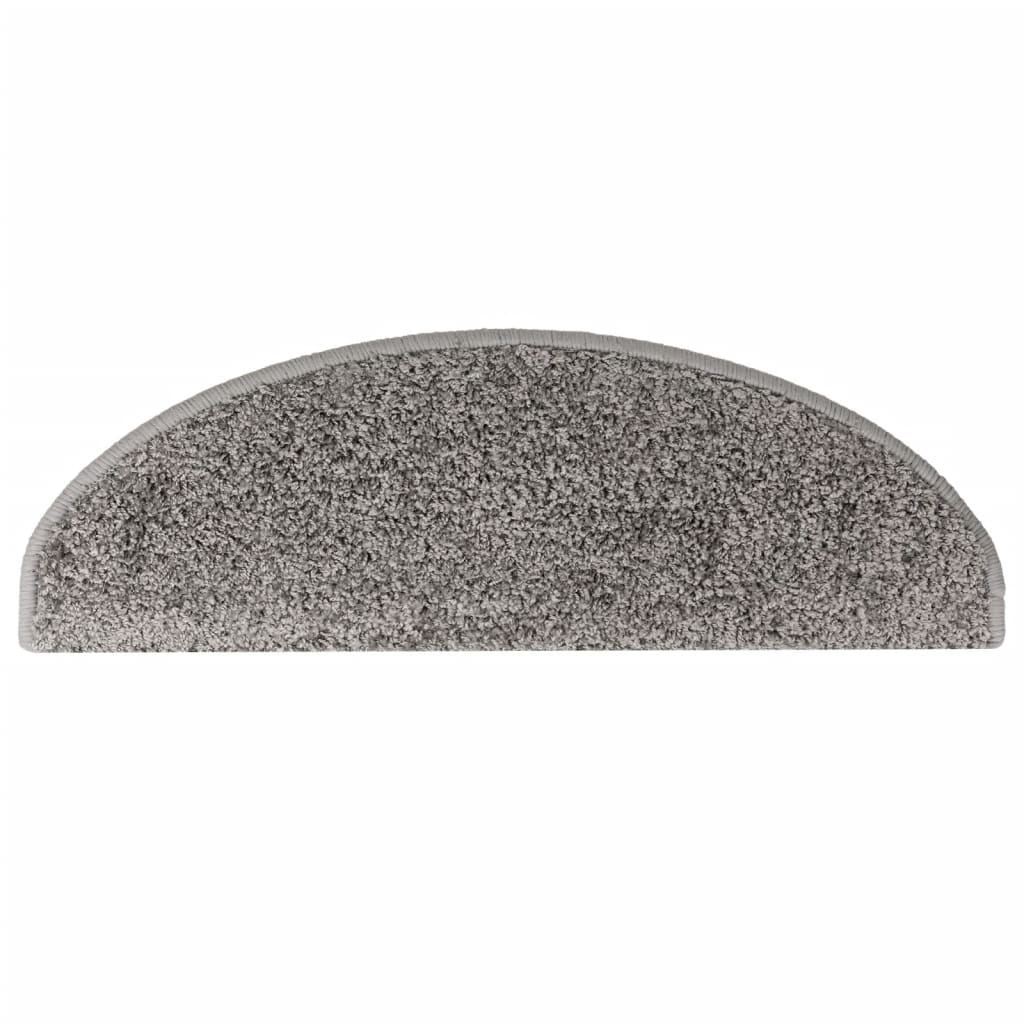 Stufenmatten 15 Stk. 56x17x3 cm Grau Halbrund