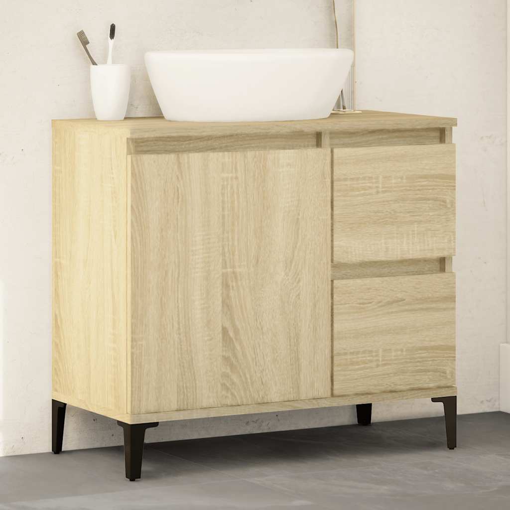 Badschrank Weiß 65x33x60 cm Holzwerkstoff